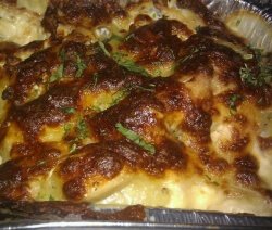 Запеканка с картофи, пиле и сметана