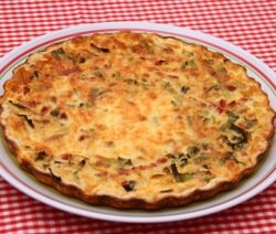 Киш със спанак в чиния
