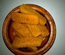 панирани пръчици със сьомга
